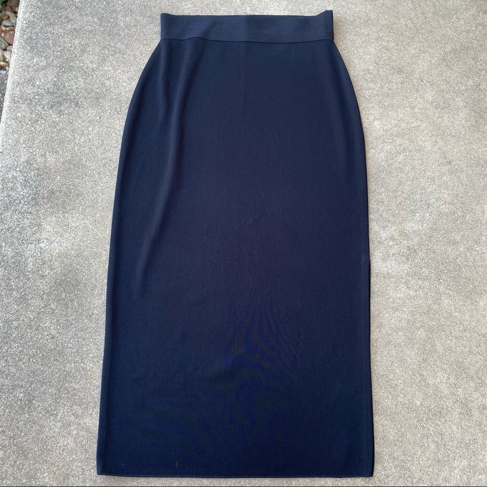 MISOOK Black Acrylic Stretch Skirt Womens Medium Black